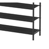 Byn 47 Inch Modern Shoe Rack, 5 Tier Shelves, Adjustable Black Steel, Brown By Casagear Home