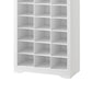 74 Inch Shoe Rack, Wide Top Shelf, 30 Pairs Storage Compartments, White By Casagear Home