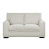 Meil 62 Inch Loveseat Beige Chenille Nailhead Trim Foam Cushions Wood By Casagear Home BM316336