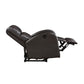 Rica 38 Inch Power Recliner Chair Plush Brown Faux Leather Foam Cushions By Casagear Home BM316344