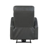 Rica 38 Inch Power Recliner Chair Plush Gray Faux Leather Foam Cushions By Casagear Home BM316345