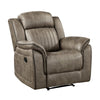 Bento 38 Inch Manual Recliner Chair Tab Pull Sandy Brown Microfiber By Casagear Home BM316348