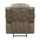 Bento 38 Inch Manual Recliner Chair Tab Pull Sandy Brown Microfiber By Casagear Home BM316348