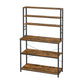 Gina 66 Inch Kitchen Baker Rack 6 Tier Brown Shelves Hooks Black Iron By Casagear Home BM316394