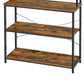 Gina 66 Inch Kitchen Baker Rack 6 Tier Brown Shelves Hooks Black Iron By Casagear Home BM316394