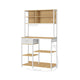 Jax 71 Inch Kitchen Storage Rack 4 Tier Brown Shelves 1 Drawer White Iron By Casagear Home BM316396