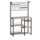 Kodi 66 Inch Kitchen Baker Rack 4 Tier Gray Shelves Wire Basket Black By Casagear Home BM316399