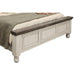 Sim California King Size Bed Farmhouse Turned Headboard Gray Ivory White By Casagear Home