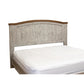 Ata King Size Bed Raised Panel Headboard Brown Gray Solid Pine Wood By Casagear Home BM316417