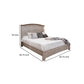 Ata King Size Bed Raised Panel Headboard Brown Gray Solid Pine Wood By Casagear Home BM316417