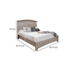 Ata California King Size Bed Raised Panel Headboard Brown Gray Pine Wood By Casagear Home BM316419