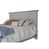 Fin Queen Size Bed Farmhouse Gray Panel Headboard Brown Accent Wood Top By Casagear Home BM316426