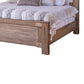 Gin California King Bed White Upholstery Farmhouse Brown Mango Wood By Casagear Home BM316430