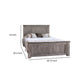 Geny Queen Size Bed Farmhouse Rustic Panels Gray Brown Mango Wood Finish By Casagear Home BM316436