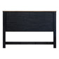 Okai Queen Bed Vertical Lines Round Edge Panel Headboard Black Solid Wood By Casagear Home BM316439