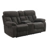 Charl 78 Inch Power Recliner Loveseat Cupholder Console USB Charcoal Gray By Casagear Home BM316454