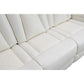 Nova Luxury Manual Recliner Sofa Drop Down Tray Speakers USB White By Casagear Home BM316465