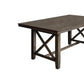 Luo 66 Inch Dining Table Rustic Crossed Base Rectangular Brown Wood Top By Casagear Home BM316478