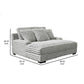 Ezo 67 Inch Dual Chaise Lounger Modern Layered Gray Upholstery Design By Casagear Home BM316484