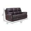 Tavi 83 Inch Sofa Power Recliner Nailhead Trim Cushioned Brown Finish By Casagear Home BM316490