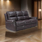 Tavi 83 Inch Sofa, Power Recliner, Nailhead Trim, Cushioned, Brown Finish By Casagear Home