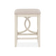 Ruth 25 Inch Counter Height Stool Set of 2 Beige Polyester Padded White By Casagear Home BM316496