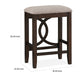 Ruth 25 Inch Counter Height Stool Set of 2, Beige Polyester Padded, Brown By Casagear Home