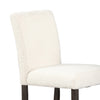 Ghy 25 Inch Dining Side Chair Set of 2 White Textured Upholstery Brown By Casagear Home BM316500