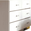 Ruo 60 Inch Modern Wide Dresser 6 Drawers Chrome Plinth Base White Wood By Casagear Home BM316510