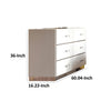 Ruo 60 Inch Modern Wide Dresser 6 Drawers Chrome Plinth Base White Wood By Casagear Home BM316510