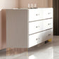 Ruo 60 Inch Modern Wide Dresser 6 Drawers Chrome Plinth Base White Wood By Casagear Home BM316510