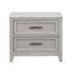 Ion 30 Inch Nightstand 2 Drawers White Marble Top Farmhouse Gray Wood By Casagear Home BM316513