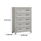 Ion 56 Inch Tall Dresser Chest 5 Drawers White Marble Top Farmhouse Gray By Casagear Home BM316515