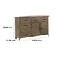 Tybe 64 Inch Wide Dresser 5 Drawers Double Door Cabinet Brown Wood By Casagear Home BM316518