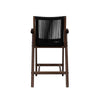 Remi 26 Inch Counter Height Chair, Black Acacia Wood, Rope Cord Wrapping By Casagear Home