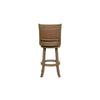 Haley 26 Inch Swivel Counter Height Chair Chestnut Brown Wood Faux Leather By Casagear Home BM316531