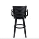Kera 36 Inch Extra Tall Swivel Barstool Chair Black Faux Leather Nailhead By Casagear Home BM316534