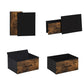 36 Inch Tall Dresser Chest 8 Drawers Black Handles Rustic Brown Finish By Casagear Home BM316536