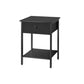 22 Inch Side End Table Nightstand Set of 2 Drawer Modern Ebony Black By Casagear Home BM316540