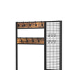 73 Inch Clothing Rack Horse 9 Coat Hooks 3 Shelves Grid Wall Brown Black By Casagear Home BM316550