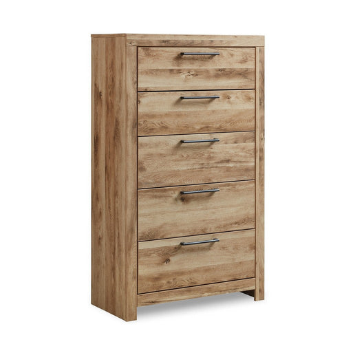 Ashley Oma 54" Tall Dresser, 5 Drawers, Natural Brown Finish