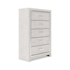 Ashley 51’’ Tall Dresser Chest 5 Drawers White Wood Finish BM316571
