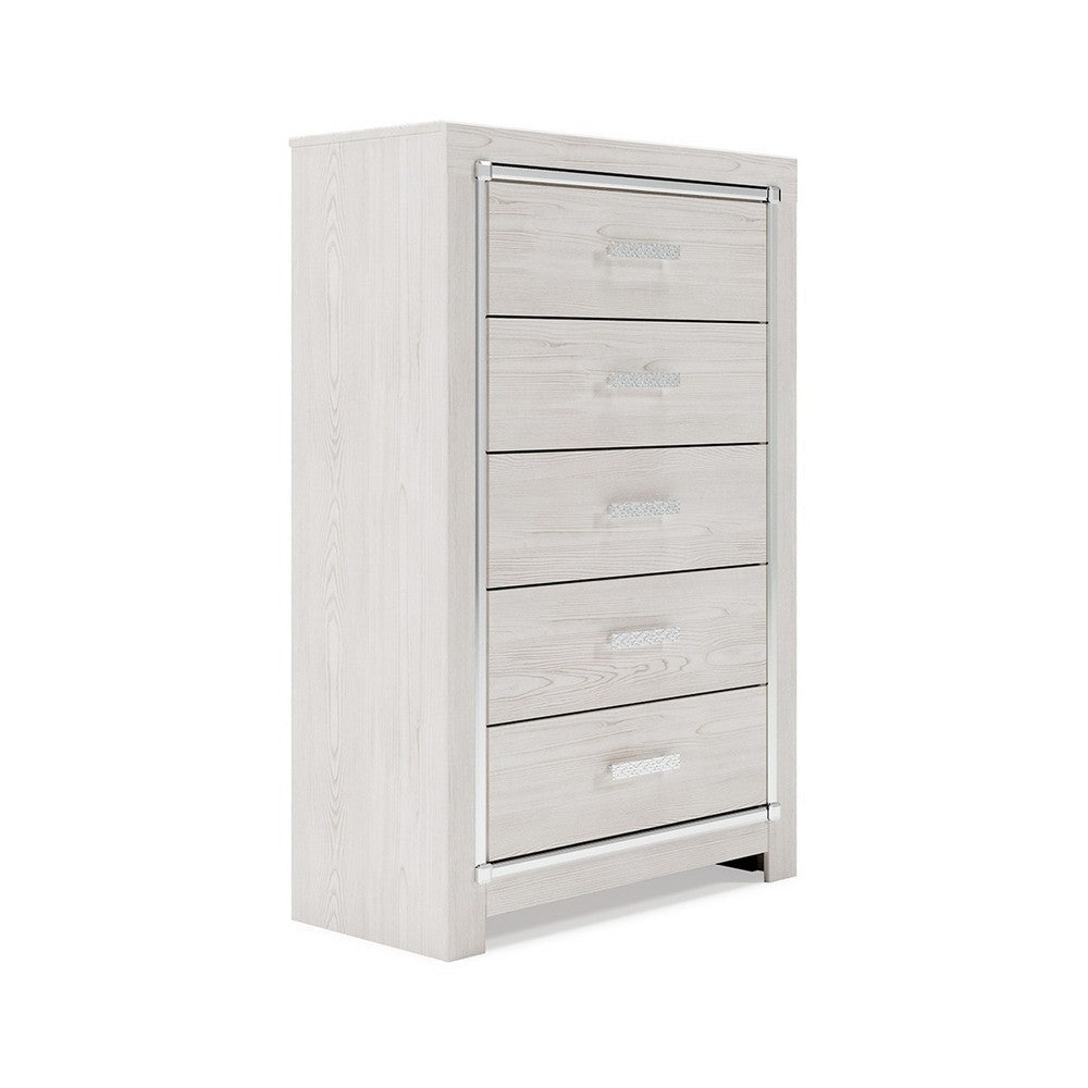 Ashley 51’’ Tall Dresser Chest 5 Drawers White Wood Finish BM316571