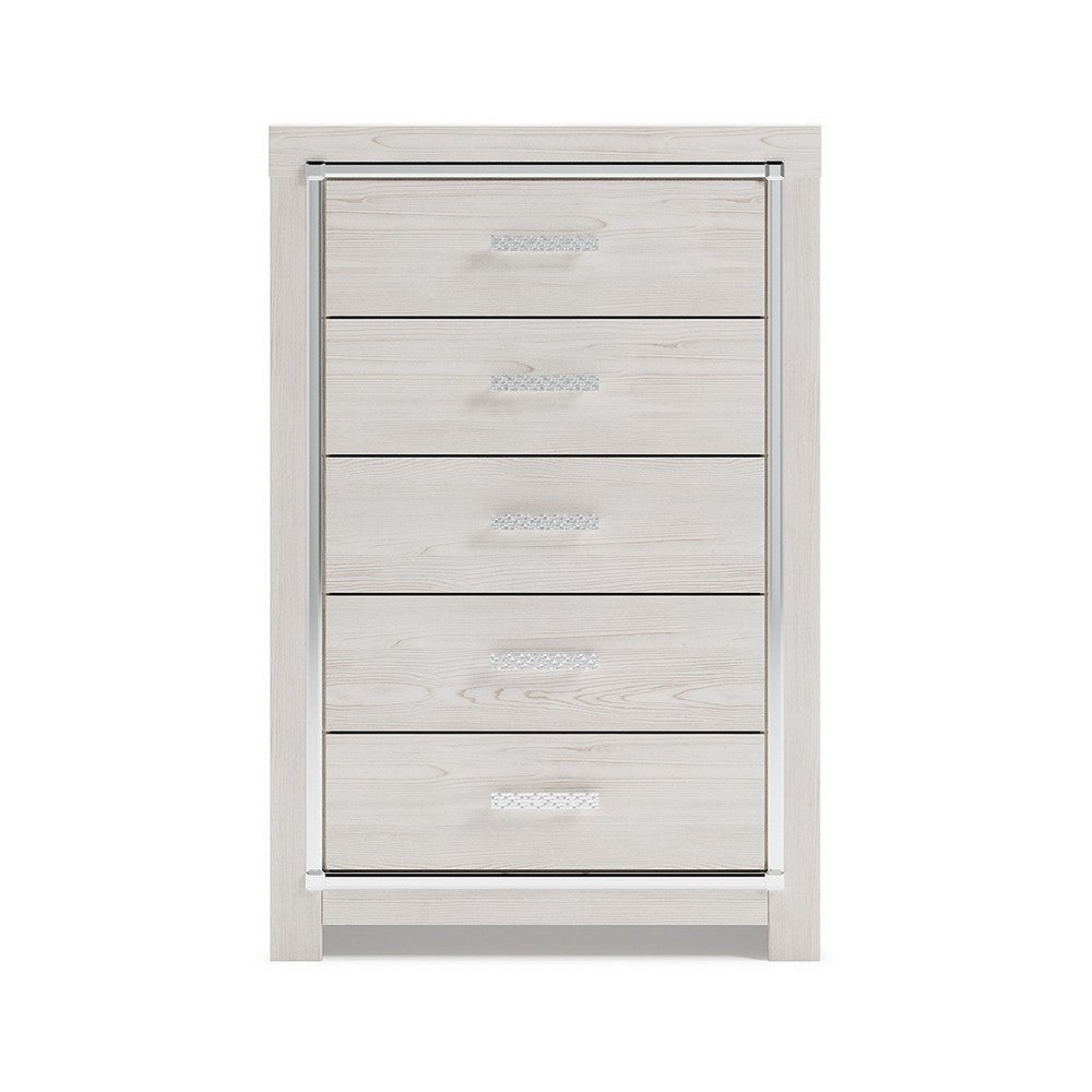 Ashley 51’’ Tall Dresser Chest 5 Drawers White Wood Finish BM316571