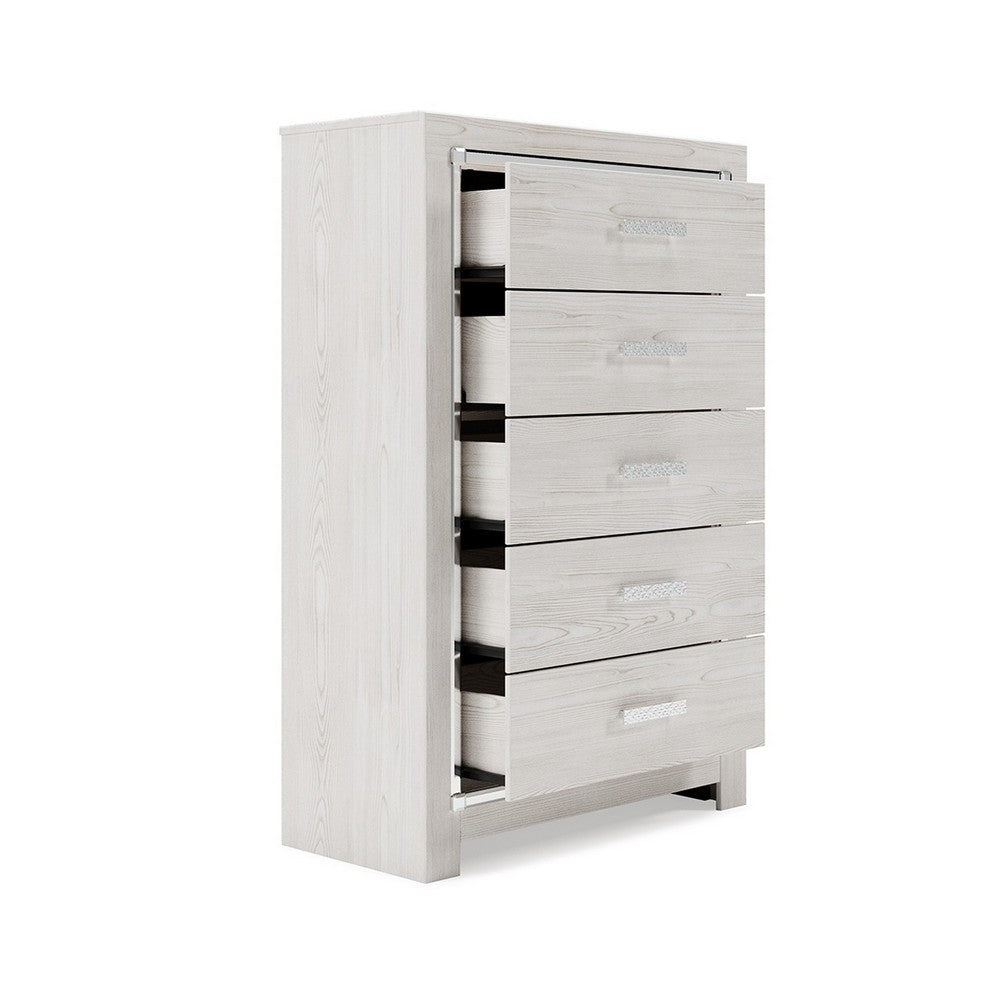 Ashley 51’’ Tall Dresser Chest 5 Drawers White Wood Finish BM316571