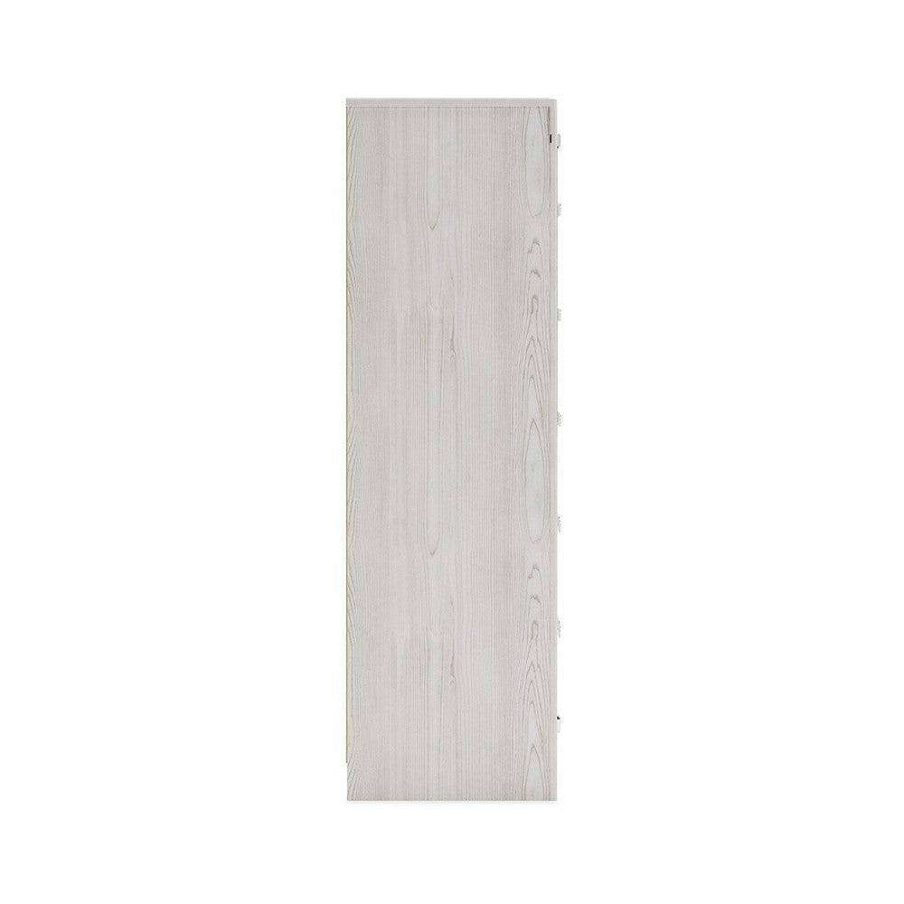 Ashley 51" Tall Dresser Chest, 5 Drawers, White Wood Finish