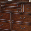 Ava 59 Inch Wide Dresser Chest 7 Drawers Antique Brass Handles Brown By Casagear Home BM316572