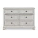 Ashley Lea 54’’ Wide Dresser Chest 6 Drawers Bun Feet White BM316577