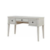 Lea Vanity Desk and Stool Set 3 Gliding Drawers Crisp White Wood By Casagear Home BM316578