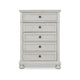 Ashley Lea 48’’ Tall Dresser Chest 5 Drawers Bun Feet White BM316579
